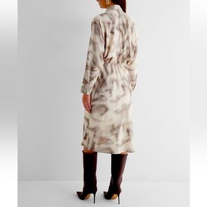 NWT Express XL Printed Half Button Up Portofino Shirt Dress